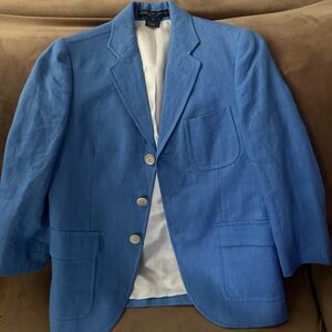 Ralph Lauren Boys Blue and White Polo Blazer